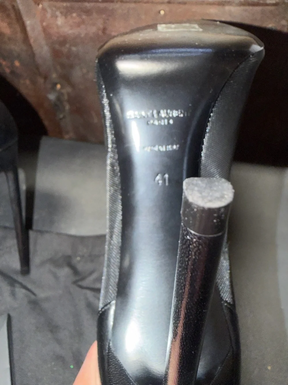 YSL Mesh 105 Anja Pumps Black - Picture 12 of 12
